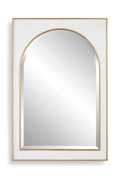 Crisanta Gloss White Arch Mirror