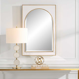 Crisanta Gloss White Arch Mirror thumbnail 7