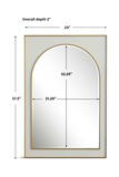 Crisanta Gloss White Arch Mirror thumbnail 3