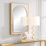 Crisanta Gloss White Arch Mirror thumbnail 8