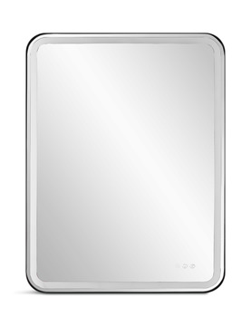 Crofton Lighted Nickel Vanity Mirror