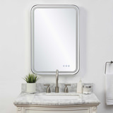 Crofton Lighted Nickel Vanity Mirror thumbnail 11