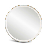 Crofton Lighted Brass Round Mirror thumbnail 7