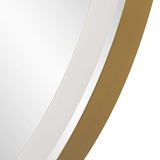 Crofton Lighted Brass Round Mirror thumbnail 3