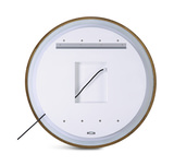 Crofton Lighted Brass Round Mirror thumbnail 11