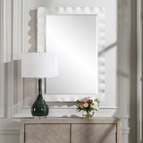 Haya White Scalloped Mirror thumbnail 7