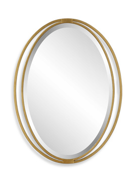 Rhodes Gold Oval Mirror