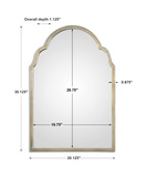 Brayden Petite Silver Arch Mirror thumbnail 2
