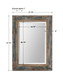 Bozeman Distressed Blue Mirror thumbnail 3