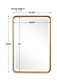 Crofton Antique Gold Mirror thumbnail 4