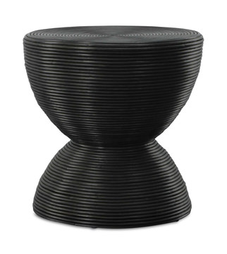 Bongo Black Rattan Side Table