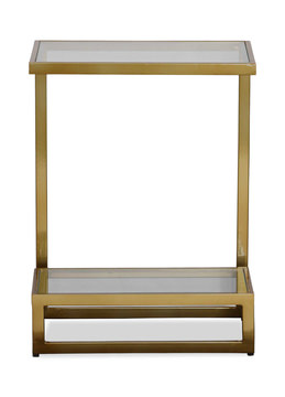 Musing Brushed Brass Accent Table