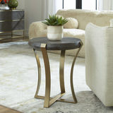 Unite Brass Leg Wood Side Table thumbnail 6