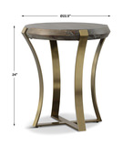 Unite Brass Leg Wood Side Table thumbnail 3