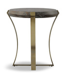 Unite Brass Leg Wood Side Table thumbnail 4