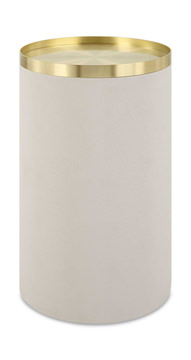 Circuit Brass & White Accent Table