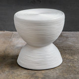 Bongo White Rattan Side Table thumbnail 5