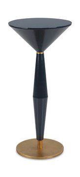 Luster Navy Blue Accent Table