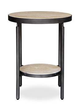 Dauntless Travertine Side Table