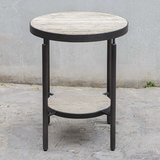 Dauntless Travertine Side Table thumbnail 6