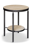 Dauntless Travertine Side Table thumbnail 3