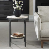 Dauntless Travertine Side Table thumbnail 7