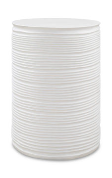 Borderline White Drum Table