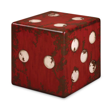 Dice Red Accent Table
