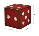 Dice Red Accent Table thumbnail 2