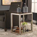 Julie Mirrored End Table thumbnail 2