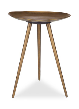 Lily Pad Antique Brass Accent Table