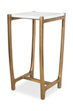 Affinity White Marble Accent Table thumbnail 1