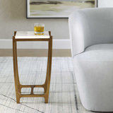 Affinity White Marble Accent Table thumbnail 6