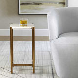Affinity White Marble Accent Table thumbnail 7