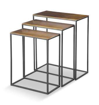 Coreene Gold Nesting Tables Set/3