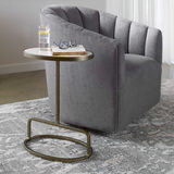 Jessenia White Marble Accent Table thumbnail 5