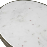 Jessenia White Marble Accent Table thumbnail 2