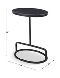 Jessenia Black Marble Accent Table thumbnail 3
