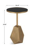 Comet Geometric Bronze Accent Table thumbnail 3