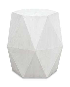 Volker White Geometric Accent Table