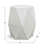 Volker White Geometric Accent Table thumbnail 3