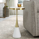 Apex White Concrete Accent Table thumbnail 2