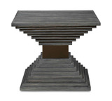 Andes Wooden Geometric Accent Table thumbnail 1