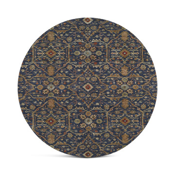 Juniper Navy Area Rug - 8′0″ Round