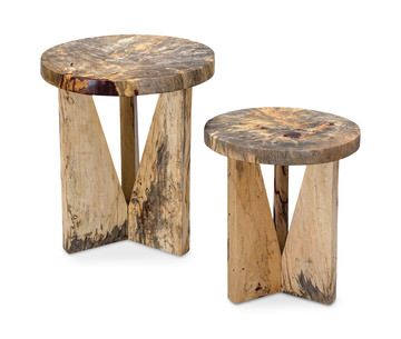 Nadette Natural Nesting Tables Set/2