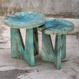 Nadette Blue Nesting Tables Set/2 thumbnail 5