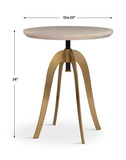 Alice Oak Adjustable Accent Table thumbnail 3