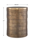 Odin Antique Brass Accent Table thumbnail 4