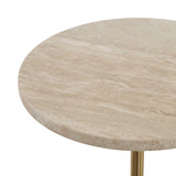 Malya Travertine Accent Table thumbnail 4