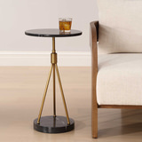 Rosston Black Marble Accent Table thumbnail 6
